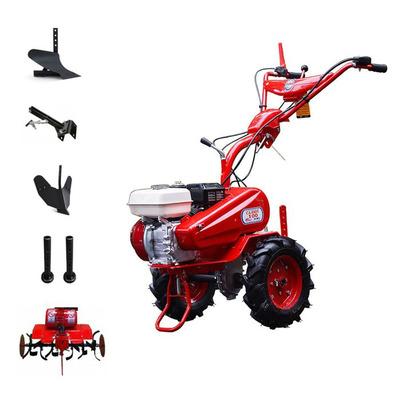 Купить Мотоблок Салют 100 X-M1 с двигателем Honda GX-200 5,5 л.с. В комплекте (Фрезы раздвижные 6 шт., удлинители осей, плуг, сцепка, окучник) в Минске с Доставкой по РБ