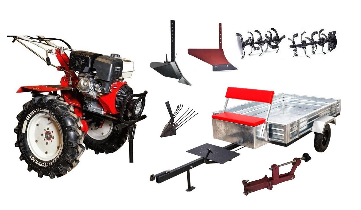 Купить Акция! Мотоблок GROFF М1030 с ВОМ и пониженной (8,5л.с., колёса 7*12, Большая фара, большая сцепка, на 10 кг тяжелее аналогов, поворотные ступицы) в Минске с Доставкой по РБ