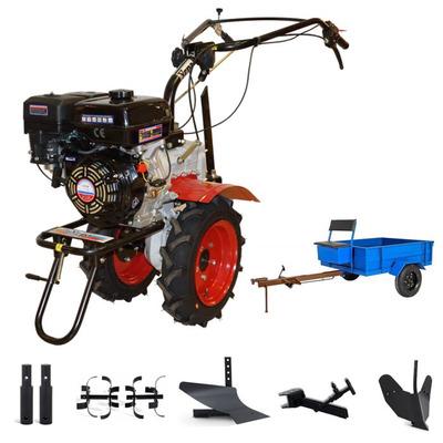 Купить Мотоблок Угра НМБ-1Н10А с прицепом, ВОМ, прониженной передачей и двигателем Кадви/Lifan 177F 9,0 л.с. В комплекте (плуг, фрезы, сцепка, распашник) в Минске с Доставкой по РБ