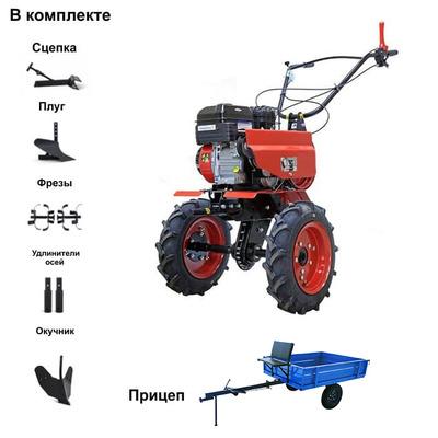 Приобрести Мотоблок ОКА МБ-1Д2М10А c Прицепом и двигателем Кадви/Lifan 170F 7,0 л.с. В комплекте (плуг, фрезы, сцепка, распашник, удлинители осей) в Минске с Доставкой по РБ Купить Мотоблок ОКА МБ-1Д2М10А c Прицепом и двигателем Кадви/Lifan 170F 7,0 л.с. В комплекте (плуг, фрезы, сцепка, распашник, удлинители осей) в Минске с Доставкой по РБ