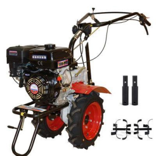 Мотоблок Угра НМБ-1Н10А с ВОМ, пониженной передачей и двигателем Кадви/Lifan 177F 9,0 л.с. В комплекте (удлинители осей + фрезы)