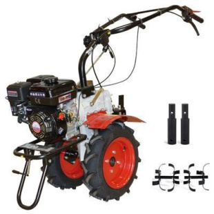 Мотоблок Угра НМБ-1Н8 с ВОМ пониженной передачей и двигателем Кадви/Lifan 170F 7.0 л.с. В комплекте (удлинители осей + фрезы)