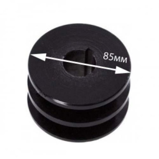 Шкив ременной пос.25мм (2 ручья,B-17мм,D85мм)