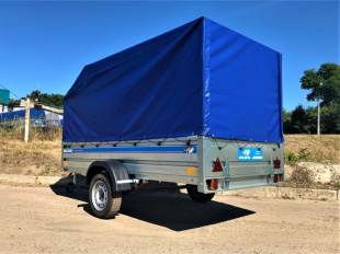 Самосвальный оцинкованный прицеп Кремень "Бизнес Люкс" (3,0х1,6) на рессоре alko