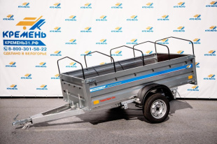 Оцинкованный прицеп Кремень "Бизнес Люкс" (2,5х1,3) на рессоре alko