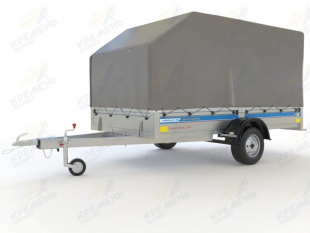 Самосвальный оцинкованный прицеп Кремень "Бизнес Люкс" (3,0х1,6) на рессоре alko