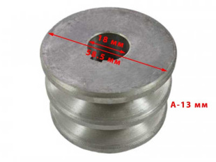 Шкив ременной пос. 18мм (2 ручья,А-13мм,D58.5мм) Крот