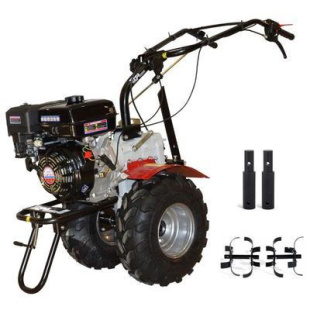 Мотоблок Угра НМБ-1Н10А с ВОМ, пониженной передачей и двигателем Кадви/Lifan 177F 9,0 л.с. Колеса 19х7*8. В комплекте (удлинители осей + фрезы)