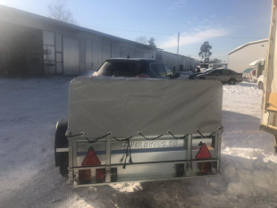 Прицеп Avtos А25М1В (2500*1300*300 ресс. AL-KO (R13) тент 400мм)