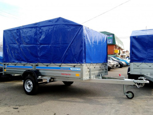 Самосвальный оцинкованный прицеп Кремень "Бизнес Люкс" (3,5х1,6) на рессоре alko