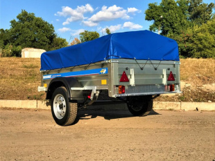 Автомобильный Оцинкованный Прицеп Кремень "Профи Премиум" (2х1,3) на рессоре alko