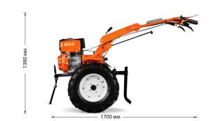 Мотоблок Кентавр 2016Б (на колёсах 4*10, 2 передачи, ВОМ)