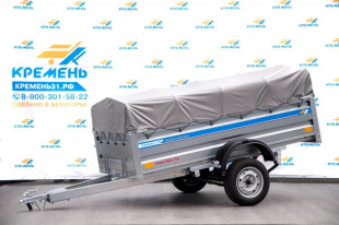 Оцинкованный прицеп Кремень "Бизнес Люкс" (2,5х1,3) на рессоре alko