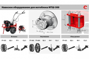 Мотоблок бензиновый с ВОМ МТШ-500 ЗУБР Мотоблок бензиновый с ВОМ МТШ-500 ЗУБР