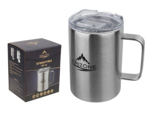 Термокружка, 360 мл, нержавеющая сталь, стальная, ARIZONE