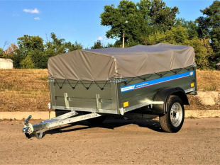 Автомобильный оцинкованный прицеп Кремень "Профи Премиум" (2,3х1,3) на рессоре Волга