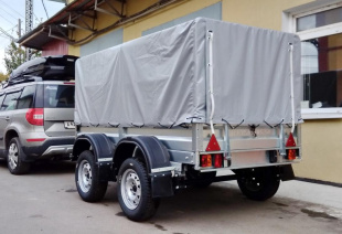 Прицеп А40Р2В (4000*1500*300 ресс. AL-KO (R13) тент 1200мм Аэро 2ос)