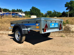 Автомобильный Оцинкованный Прицеп Кремень "Стандарт Плюс" (2х1,3) на рессоре alko