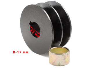 Шкив ременной пос.25мм (2 ручья,B-17мм) с проставкой