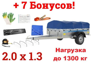 Самосвальный оцинкованный прицеп Кремень "Бизнес люкс" (2х1,3) на рессоре Волга Самосвальный оцинкованный прицеп Кремень "Бизнес люкс" (2х1,3) на рессоре Волга