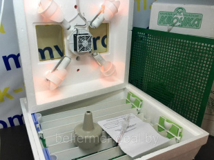 Инкубатор бытовой Квочка МИ-30-1-ЭЛ (ПОЛУАВТОМАТ, ламповый) с вентилятором + Гигрометр