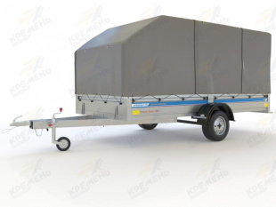 Самосвальный оцинкованный прицеп Кремень "Бизнес Люкс" (3,5х1,6) на рессоре alko