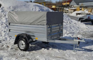 Прицеп Avtos A20M1B (2000*1300*300 ресс. AL-KO (R13) тент 400мм)