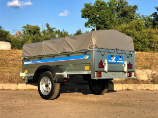 Автомобильный оцинкованный прицеп Кремень "Профи Премиум" (2,3х1,3) на рессоре Волга