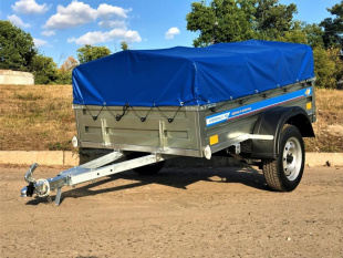 Автомобильный оцинкованный прицеп Кремень "Профи Премиум" (2,3х1,3) на рессоре alko