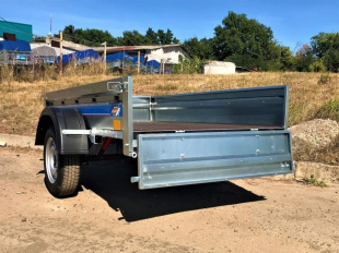 Автомобильный Оцинкованный Прицеп Кремень "Стандарт Плюс" (2х1,3) на рессоре alko