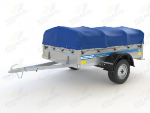 Автомобильный Оцинкованный Прицеп Кремень "Стандарт Плюс" (2х1,3) на рессоре alko