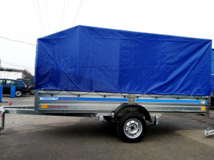 Самосвальный оцинкованный прицеп Кремень "Бизнес Люкс" (3,5х1,6) на рессоре alko