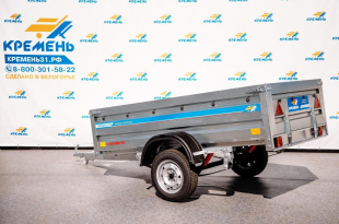 Оцинкованный прицеп Кремень "Бизнес Люкс" (2,5х1,3) на рессоре alko