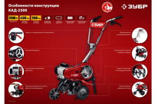 Культиватор электрический КАД-2500 ЗУБР Культиватор электрический КАД-2500 ЗУБР