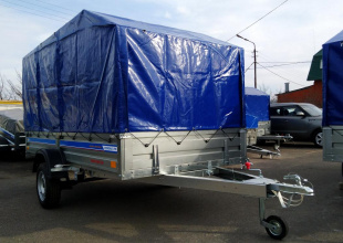 Самосвальный оцинкованный прицеп Кремень "Бизнес Люкс" (3,5х1,6) на рессоре alko