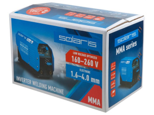 Инвертор сварочный SOLARIS MMA-200D (230В, 20-140 А, 70В, электроды диам. 1.6-4.0 мм, вес 3.1 кг)