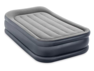 Надувная кровать с подголовником Twin Deluxe, 99х191х42 см, встр. эл. насос, INTEX Надувная кровать с подголовником Twin Deluxe, 99х191х42 см, встр. эл. насос, INTEX