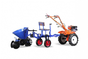 Мотоблок Кентавр 2090Б (+ почвофреза, плуг, сцепка, картофелевыкапыватель, 2 ступицы)