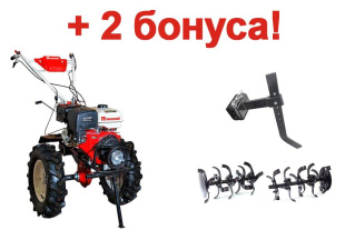 Мотоблок Rossel М-318 (ВОМ; сцепка+фреза)