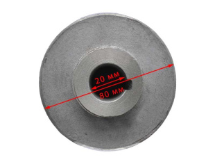 Шкив ременной пос. 20мм (3 ручья,А-13мм,Z-10мм,D80мм)